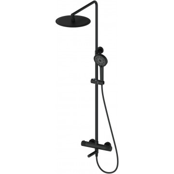 Душевая система Wonzon & Woghand WW-88739902-MB с термостатом черный матовый