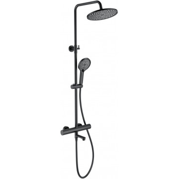 Душевая система Wonzon & Woghand WW-B3069-MB с термостатом черный матовый
