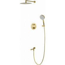Встраиваемая душевая система Wonzon & Woghand Stick WW-88929010-BG с термостатом брашированное золото