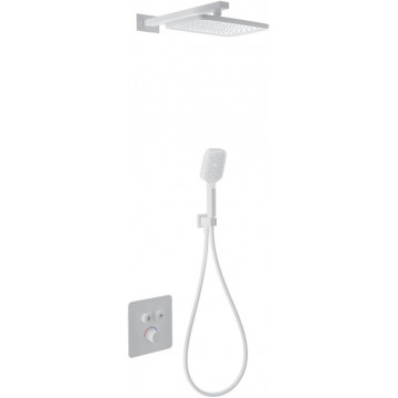 Встраиваемая душевая система Wonzon & Woghand WW-B4003-MW с термостатом белый матовый