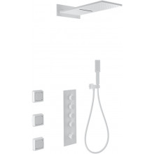 Встраиваемая душевая система Wonzon & Woghand WW-D4100-MW с термостатом белый матовый