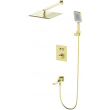 Встраиваемая душевая система Wonzon & Woghand WW-88929003-BG с термостатом брашированное золото