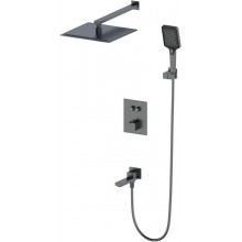 Встраиваемая душевая система Wonzon & Woghand WW-88929003-BGM с термостатом темный графит