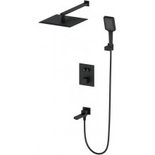 Встраиваемая душевая система Wonzon & Woghand WW-88929003-MB с термостатом черный матовый