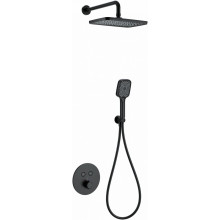 Встраиваемая душевая система Wonzon & Woghand WW-D2017-A-MB с термостатом черный матовый