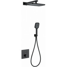 Встраиваемая душевая система с термостатом Wonzon & Woghand WW-D2017-B-MB с термостатом черный матовый