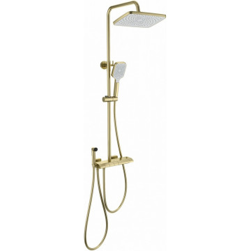 Душевая система Wonzon & Woghand Muse Piano WW-B4132-A-BG с термостатом брашированное золото