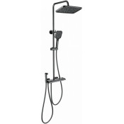 Душевая система Wonzon & Woghand Muse Piano WW-B4132-A-BGG с термостатом темный графит