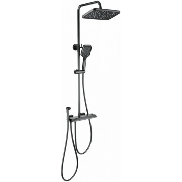 Душевая система Wonzon & Woghand Muse Piano WW-B4132-A-BGG с термостатом темный графит