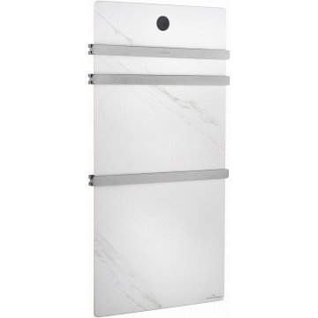 Электрический полотенцесушитель Wonzon & Woghand Stuttgart WW-A503-BR 42х80.6 R белый мрамор/брашированный никель