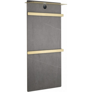 Электрический полотенцесушитель Wonzon & Woghand Stuttgart WW-A504G-BG 43х80.6 серый мрамор/брашированное золото