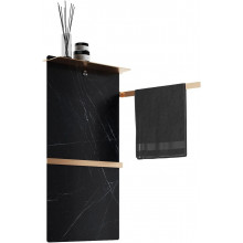 Электрический полотенцесушитель Wonzon & Woghand Stuttgart WW-A504-BG 43х80.6 черный мрамор/брашированное золото