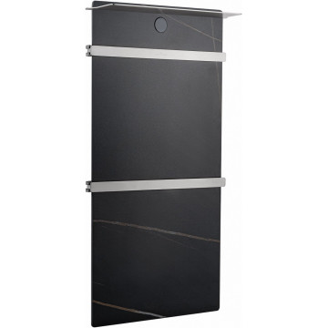 Электрический полотенцесушитель Wonzon & Woghand Stuttgart WW-A504-BR 43х80.6 черный мрамор/брашированный никель