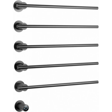 Электрический полотенцесушитель Wonzon & Woghand Dortmund WW-A365-GM 58.4х67 темный графит