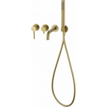 Смеситель для ванны Wonzon & Woghand Stick WW-889017-BG брашированное золото