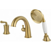 Смеситель на борт ванны Wonzon & Woghand Steam WW-88659008-BG брашированное золото