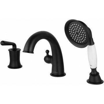 Смеситель на борт ванны Wonzon & Woghand Steam WW-88659008-MB черный матовый