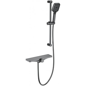 Смеситель для ванны с душем Wonzon & Woghand Onix WW-B2551-A-BGG темный графит