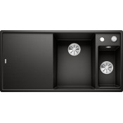 Кухонная мойка Blanco Axia III 6 S 525850, чаша справа, черный, разделочная доска из безопасного стекла