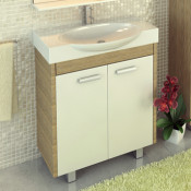 Тумба-умывальник Comforty Лион-76 сосна лоредо с раковиной Signo 76 F01/Infinity 76