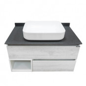 Тумба-умывальник Comforty Прага-90 дуб бежевый с бежевой столеш. с рак. Comforty T-Y9378