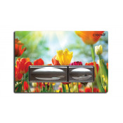 Кнопка для инсталляции Creavit GP4009.04 со стеклом (тюльпан)