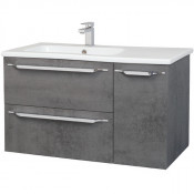 Тумба c раковиной Bellezza Луиджи 90 подвесная L серая