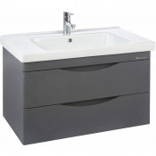 Тумба c раковиной Bellezza Санриса 65 подвесная серебро