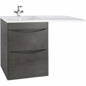 Тумба c раковиной Bellezza Олиссия 120 2 ящика серая