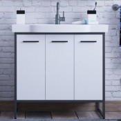 Тумба под раковину Corozo Айрон 90 SD-00000412 Белая