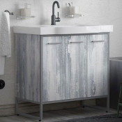 Тумба под раковину Corozo Айрон 90 SD-00000344 Серая