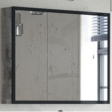 Зеркальный шкаф Corozo Айрон 90 SD-00000282 Черный антик