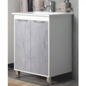 Тумба под раковину Corozo Чикаго 75 SD-00000363 Бетон Белая