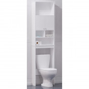 Шкаф пенал Corozo Комфорт 55 SD-00000342 над унитазом Белый