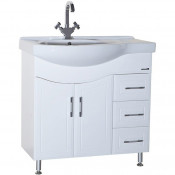 Тумба c раковиной Bellezza Коралл 85 R Белая