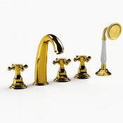 Смеситель на борт ванны Радомир Лонг золото 1-27-3-0-0-610