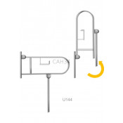 Kranik поручень откидной U144-38-500-750 с держателем для туалетной бумаги, со складной опорой в пол