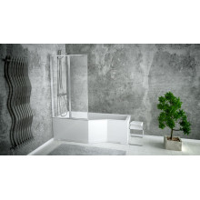 Акриловая ванна BESCO INTEGRA с душевой шторкой 150x75 L WAI-150-PL2