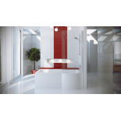Акриловая ванна BESCO INSPIRO с душевой кабиной 150x70 R WAI-150-NPR