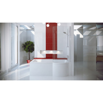 Акриловая ванна BESCO INSPIRO с душевой кабиной 150x70 R WAI-150-NPR