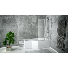 Акриловая ванна BESCO INTEGRA с душевой шторкой 150x75 R WAI-150-PP2