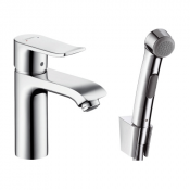 Смеситель для раковины Hansgrohe Metris 31285000 с гигиеническим душем