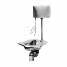 Чаша генуя из нержавейки Oceanus 4-003.1, + бачок, матовый
