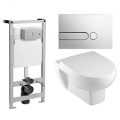 Подвесной унитаз с инсталляцией комплект Jacob Delafon Odeon UP E4764 + 8409K + E5504 + E4326