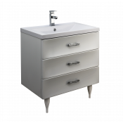 Тумба с раковиной 1MarKa Belle 75Н 3я, Spirale White