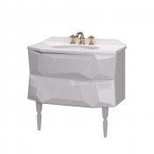Тумба с раковиной 1MarKa Crystal 90, 2я, White