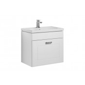 Тумба с раковиной Aquanet Рондо 70 белый 189155+185343