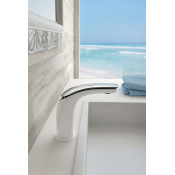 Смеситель для раковины Webert Aria AI830102 Белый глянцевый с ручкой Basalto