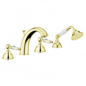 Смеситель на борт ванны Webert Alexandra AL730101 Бронза/кристаллы Swarovski