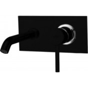 Смеситель для раковины Webert Elio EL830606 Черный матовый/глянцевый хром